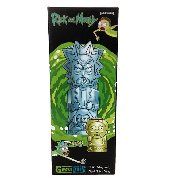 BeeLine - Lootcrate - Geeki Tikis - Rick & Morty - Tiki Mug & Mini Mug - NIB! - Picture 1 of 14